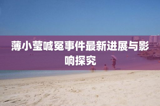 薄小瑩喊冤事件最新進展與影響探究