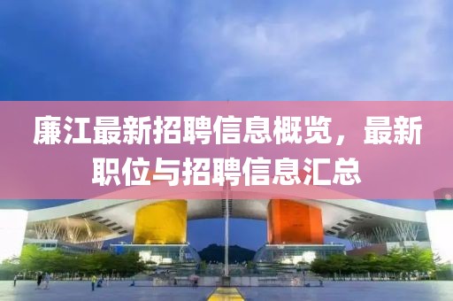 廉江最新招聘信息概覽，最新職位與招聘信息匯總