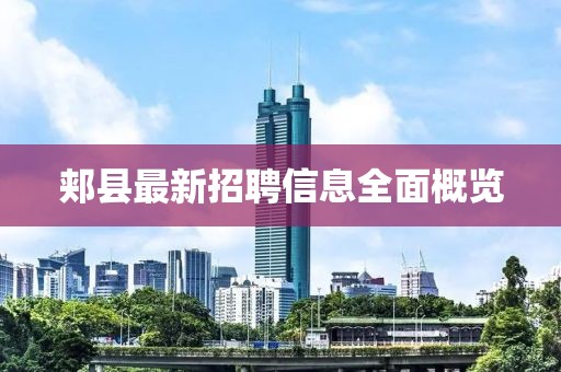 郟縣最新招聘信息全面概覽