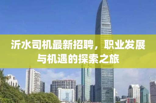 沂水司機最新招聘，職業(yè)發(fā)展與機遇的探索之旅