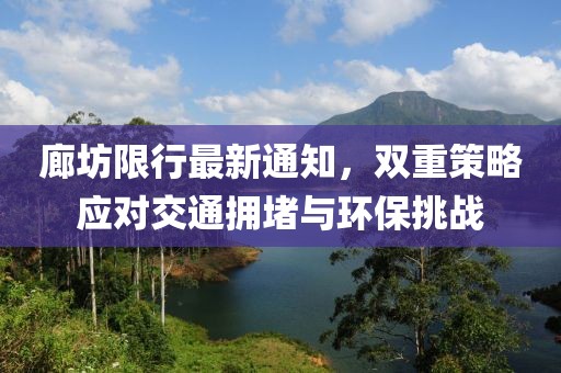 廊坊限行最新通知，雙重策略應對交通擁堵與環(huán)保挑戰(zhàn)