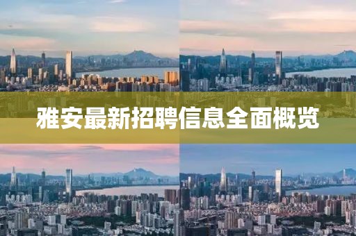 雅安最新招聘信息全面概覽