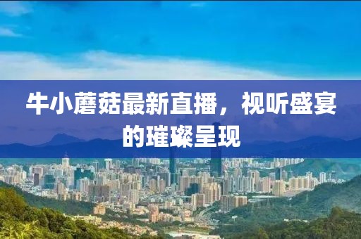 牛小蘑菇最新直播，視聽(tīng)盛宴的璀璨呈現(xiàn)