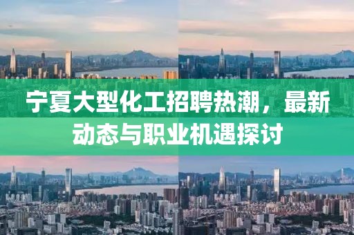 寧夏大型化工招聘熱潮，最新動態(tài)與職業(yè)機遇探討