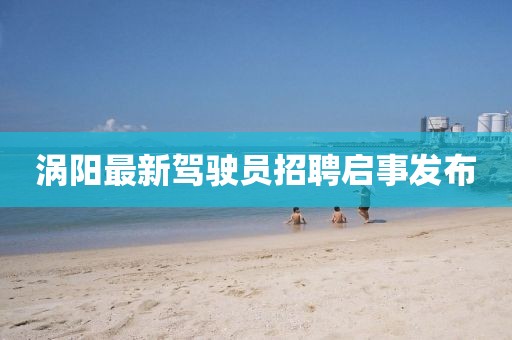 渦陽最新駕駛員招聘啟事發(fā)布