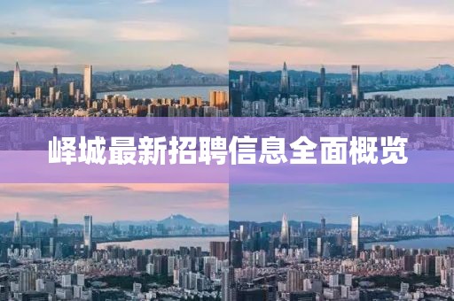 嶧城最新招聘信息全面概覽