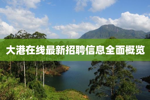 大港在線最新招聘信息全面概覽