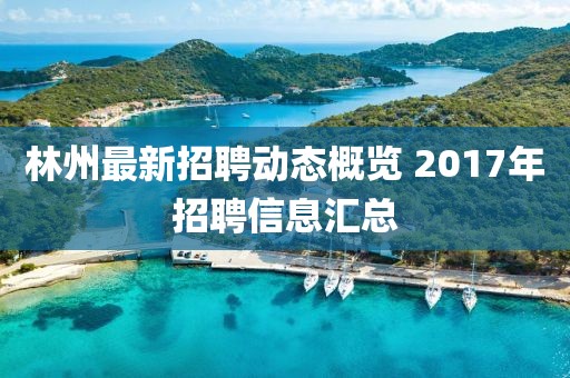 林州最新招聘動態(tài)概覽 2017年招聘信息匯總
