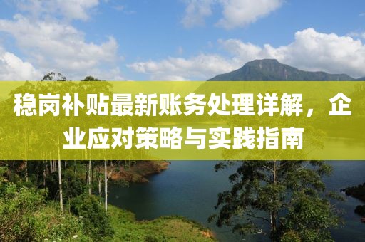 穩(wěn)崗補貼最新賬務處理詳解，企業(yè)應對策略與實踐指南
