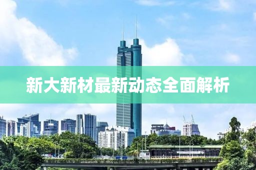 新大新材最新動態(tài)全面解析