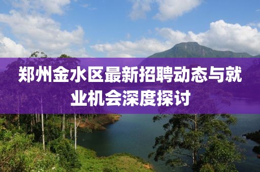 鄭州金水區(qū)最新招聘動(dòng)態(tài)與就業(yè)機(jī)會深度探討