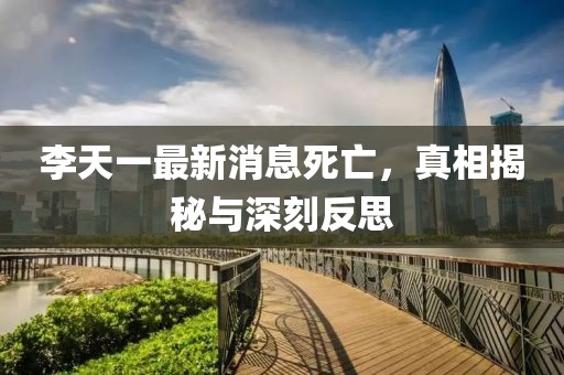 李天一最新消息死亡，真相揭秘與深刻反思