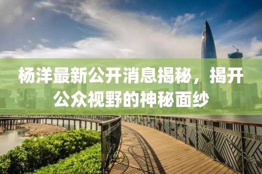 楊洋最新公開消息揭秘，揭開公眾視野的神秘面紗