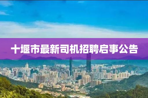 十堰市最新司機(jī)招聘啟事公告