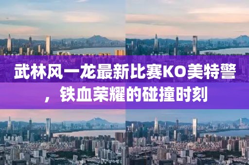 武林風一龍最新比賽KO美特警，鐵血榮耀的碰撞時刻