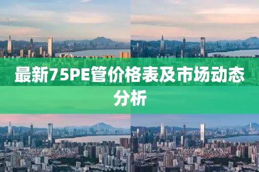 最新75PE管價格表及市場動態(tài)分析