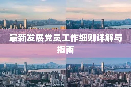 最新發(fā)展黨員工作細(xì)則詳解與指南