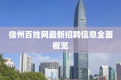 宿州百姓網(wǎng)最新招聘信息全面概覽