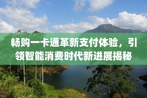 暢購一卡通革新支付體驗，引領(lǐng)智能消費時代新進展揭秘