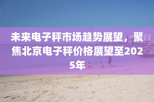 未來電子秤市場趨勢展望，聚焦北京電子秤價格展望至2025年