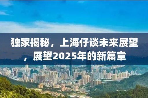 獨(dú)家揭秘，上海仔談未來(lái)展望，展望2025年的新篇章