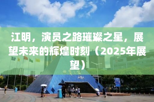 江明，演員之路璀璨之星，展望未來的輝煌時刻（2025年展望）