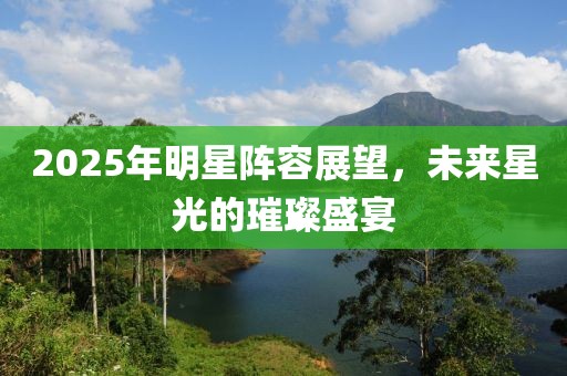 2025年明星陣容展望，未來星光的璀璨盛宴
