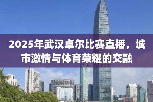 2025年武漢卓爾比賽直播，城市激情與體育榮耀的交融