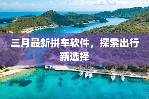 三月最新拼車軟件，探索出行新選擇