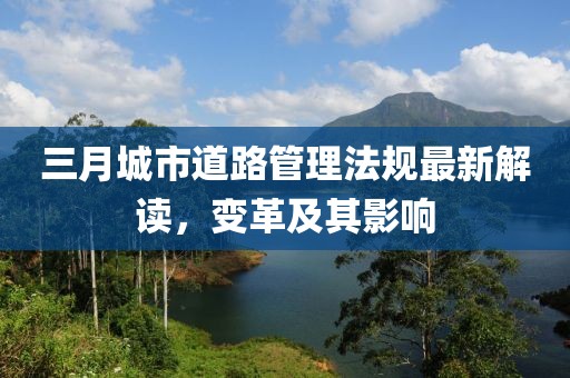 三月城市道路管理法規(guī)最新解讀，變革及其影響