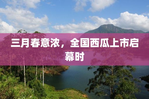 三月春意濃，全國西瓜上市啟幕時