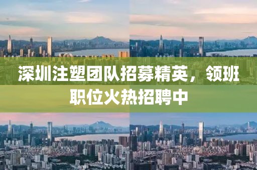 深圳注塑團(tuán)隊(duì)招募精英，領(lǐng)班職位火熱招聘中