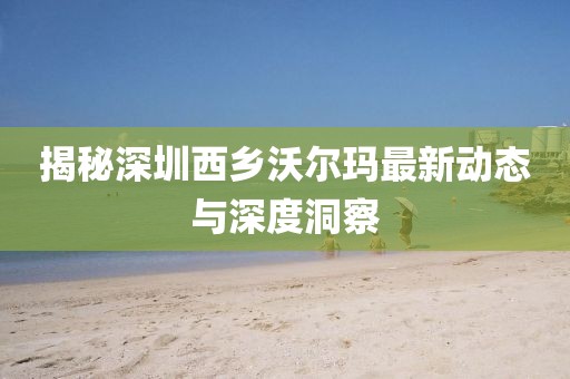 揭秘深圳西鄉(xiāng)沃爾瑪最新動(dòng)態(tài)與深度洞察