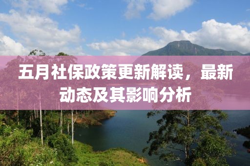 五月社保政策更新解讀，最新動態(tài)及其影響分析