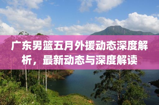 廣東男籃五月外援動態(tài)深度解析，最新動態(tài)與深度解讀