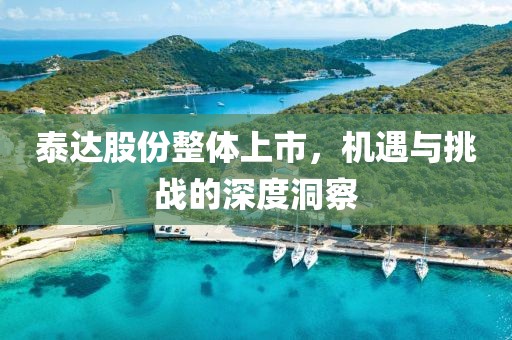泰達(dá)股份整體上市，機(jī)遇與挑戰(zhàn)的深度洞察