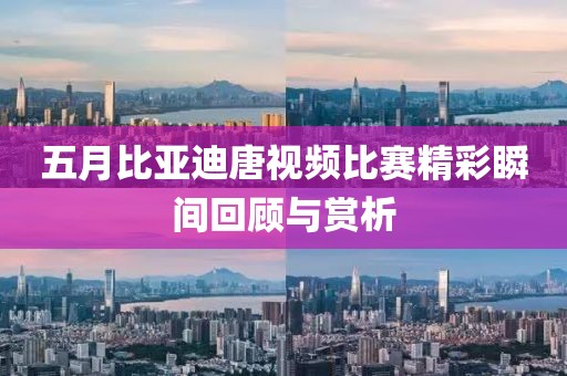 五月比亞迪唐視頻比賽精彩瞬間回顧與賞析
