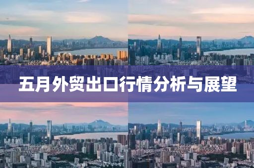 五月外貿(mào)出口行情分析與展望