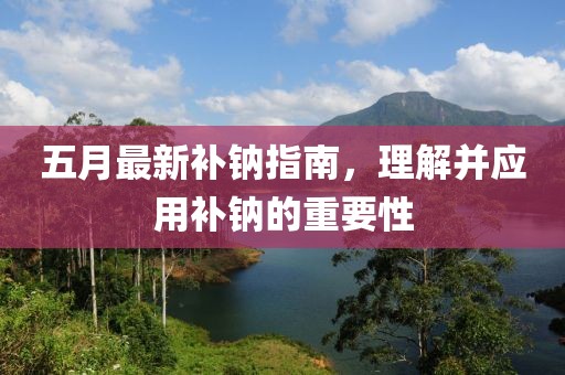 五月最新補(bǔ)鈉指南，理解并應(yīng)用補(bǔ)鈉的重要性