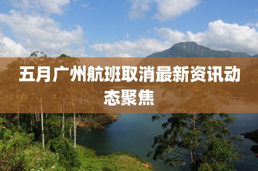 五月廣州航班取消最新資訊動態(tài)聚焦