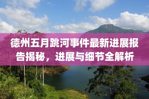 德州五月跳河事件最新進(jìn)展報(bào)告揭秘，進(jìn)展與細(xì)節(jié)全解析