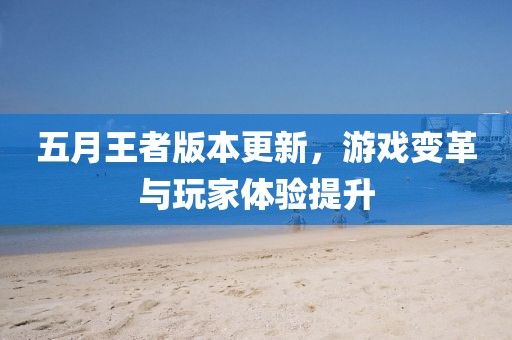 五月王者版本更新，游戲變革與玩家體驗(yàn)提升