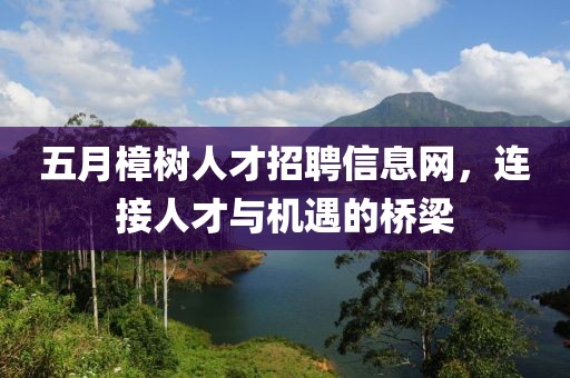 五月樟樹人才招聘信息網(wǎng)，連接人才與機遇的橋梁
