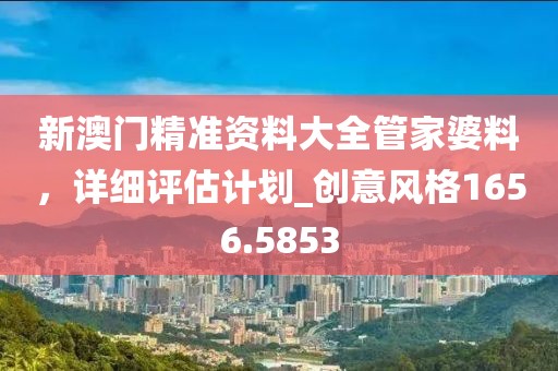 新澳門精準(zhǔn)資料大全管家婆料，詳細評估計劃_創(chuàng)意風(fēng)格1656.5853