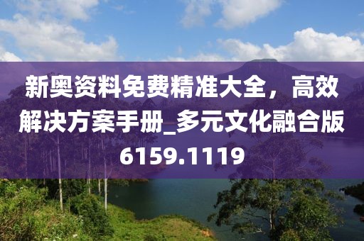 新奧資料免費(fèi)精準(zhǔn)大全，高效解決方案手冊_多元文化融合版6159.1119