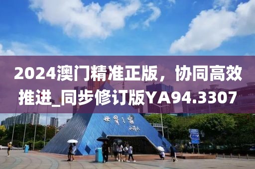 2024澳門精準(zhǔn)正版，協(xié)同高效推進(jìn)_同步修訂版YA94.3307