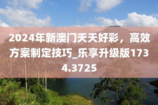 2024年新澳門夭夭好彩，高效方案制定技巧_樂享升級(jí)版1734.3725