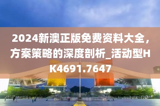 2024新澳正版免費(fèi)資料大全，方案策略的深度剖析_活動(dòng)型HK4691.7647