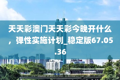 天天彩澳門天天彩今晚開(kāi)什么，彈性實(shí)施計(jì)劃_穩(wěn)定版67.05.36