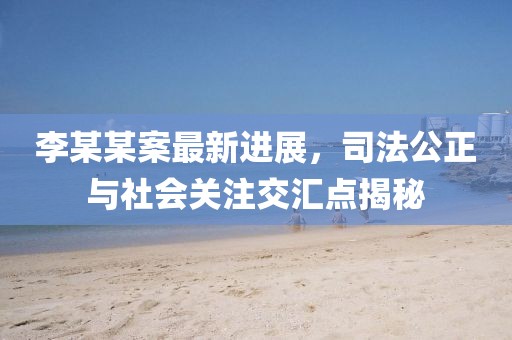 李某某案最新進(jìn)展，司法公正與社會(huì)關(guān)注交匯點(diǎn)揭秘